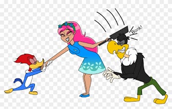 Woody Kisses Kristina As Human Poppy Colored Ver By - Woody Woodpecker Kiss Girl