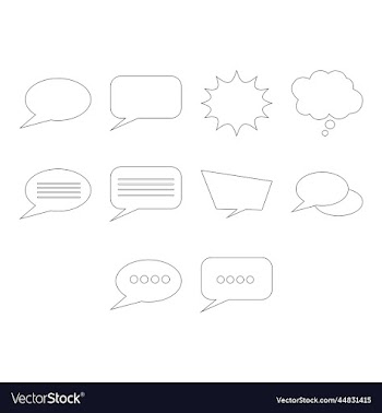 word bubble icon set