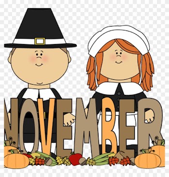 Word Clip Art Free Free Month Clip Art Month Of November - Pilgrims In The Mayflower