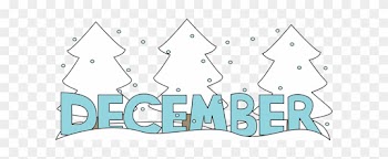 Word Clipart December - December Snow Clipart