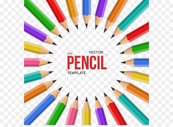 Word Creativity Stock photography Clip art - Colored pencils arranged in circle 