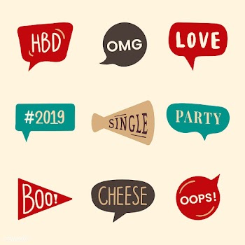 Word expressions set for party photo booth pr.. | Free stock vector - 537543