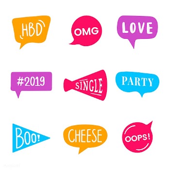 Word expressions set for party photo booth pr.. | Free stock vector - 537558