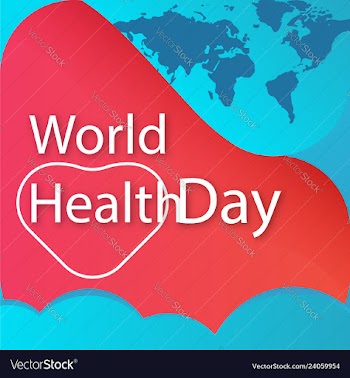 Word health day background vector image