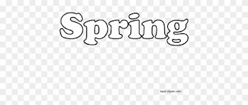 Word Spring Written In Black And White Free Clip Art - White