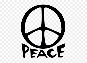 Words Transparent Peace Clipart Download - Peace Sign Cut Out