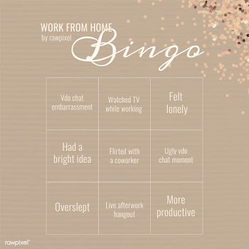 Work from home social media story bingo challenge | Free  vector - 2315414