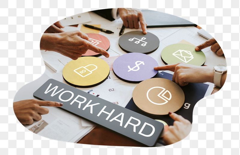 Work hard png word business | Free PNG - rawpixel