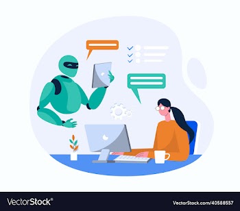 work with robot robot chat with human