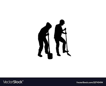  					Worker silhouettes vector image														
