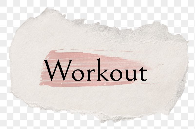 Workout png word sticker typography, | Free PNG - rawpixel