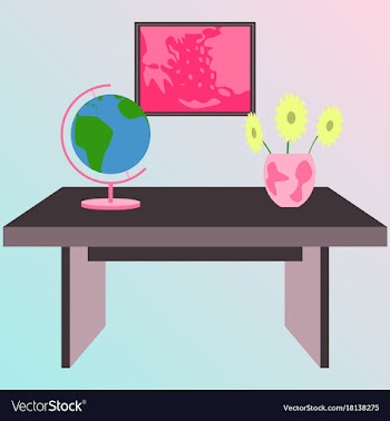 Workplace office cabinet comfortable place for vector image