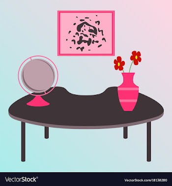 Workplace office cabinet comfortable place for vector image