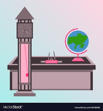 Workplace office cabinet comfortable place for vector image