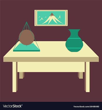 Workplace office cabinet comfortable place for vector image