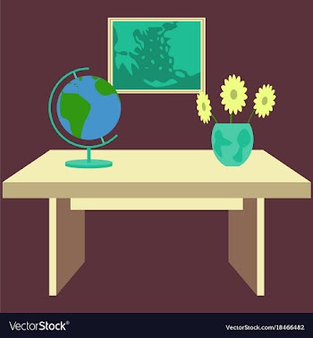 Workplace office cabinet comfortable place for vector image