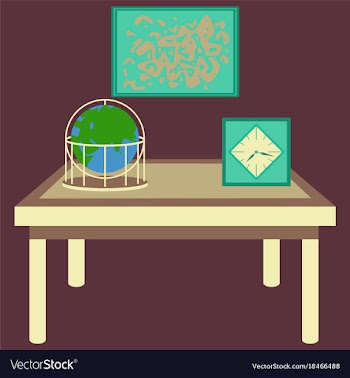 Workplace office cabinet comfortable place for vector image
