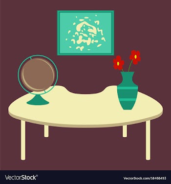 Workplace office cabinet comfortable place for vector image