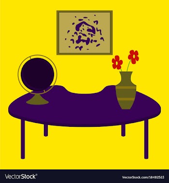 Workplace office cabinet comfortable place for vector image