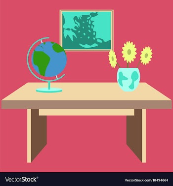 Workplace office cabinet comfortable place for vector image