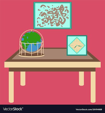 Workplace office cabinet comfortable place for vector image