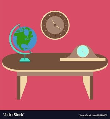 Workplace office cabinet comfortable place for vector image
