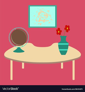 Workplace office cabinet comfortable place for vector image