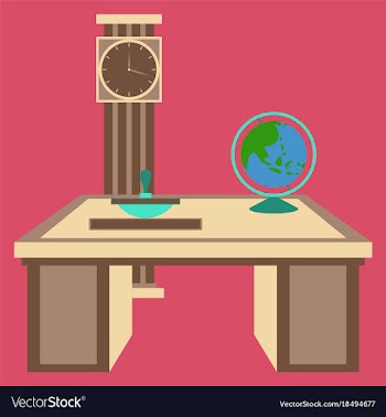 Workplace office cabinet comfortable place for vector image