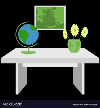 Workplace office cabinet comfortable place for vector image