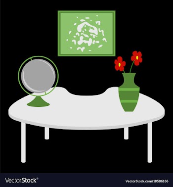 Workplace office cabinet comfortable place for vector image