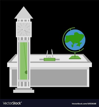 Workplace office cabinet comfortable place for vector image