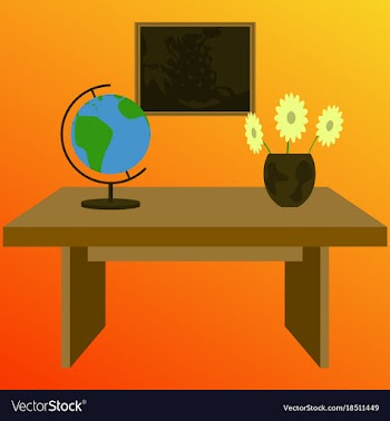 Workplace office cabinet comfortable place for vector image