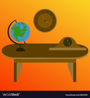 Workplace office cabinet comfortable place for vector image