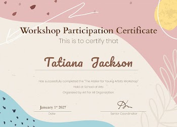 Workshop participation certificate template, creative | Free PSD Template - rawpixel