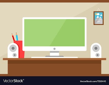 Workspace in the office vector image