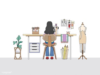 Workspace of a fashion designer, or a tailor | Free stock vector - 399520