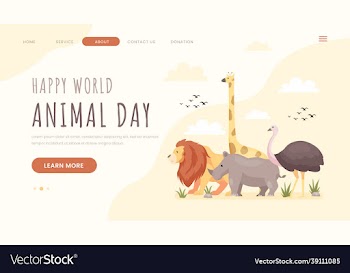 world animal day web template