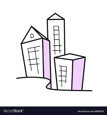 world architecture day stylized city houses