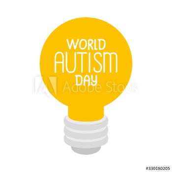 world autism day with light bulb design