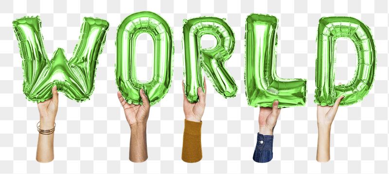 World balloon png word sticker, | Free PNG - rawpixel