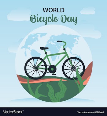world bicycle day- cycle inside earth with nature