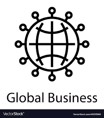 world business line icon global business