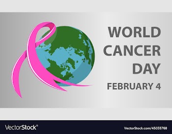 world cancer day design with map