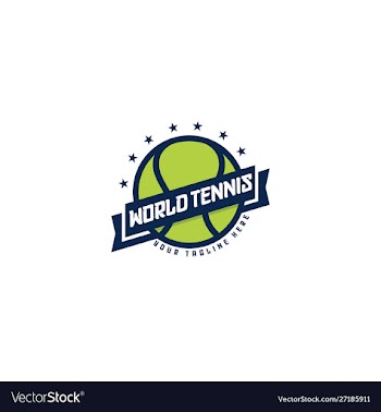 World championship tennis logo badge and sport vector image