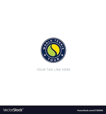 World championship tennis logo sport yellow and vector image