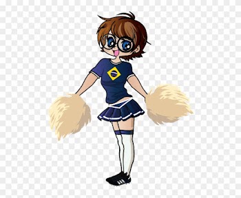 World Cup 2014 Brazil Manga Girl Smiley Clipart - Girl Clipart Manga