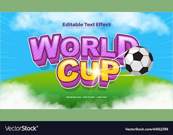 world cup football text effect