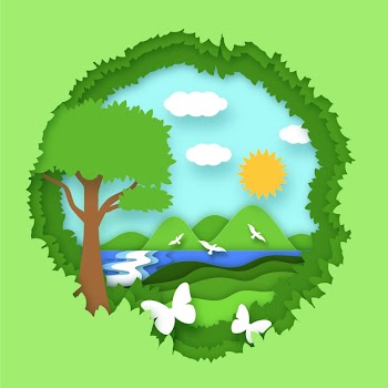 World environment day with nature Free Vector