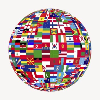 World flag globe collage element, | Free PSD - rawpixel
