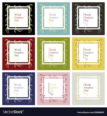 World graphic day design flat style set vector image